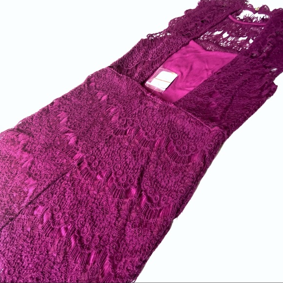 NWT Free People Daydream Lace Bodycon Slip Dress S - Picture 8 of 9